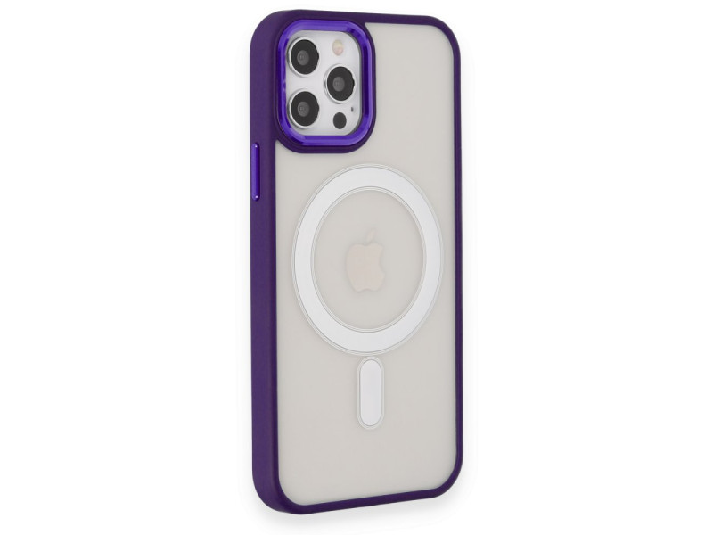 Newface iPhone 12 Pro Kılıf Room Magneticsafe Silikon - Derin Mor