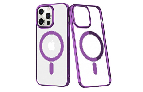 Newface iPhone 12 Pro Max Kılıf Element Magneticsafe Sert Kapak - Derin Mor