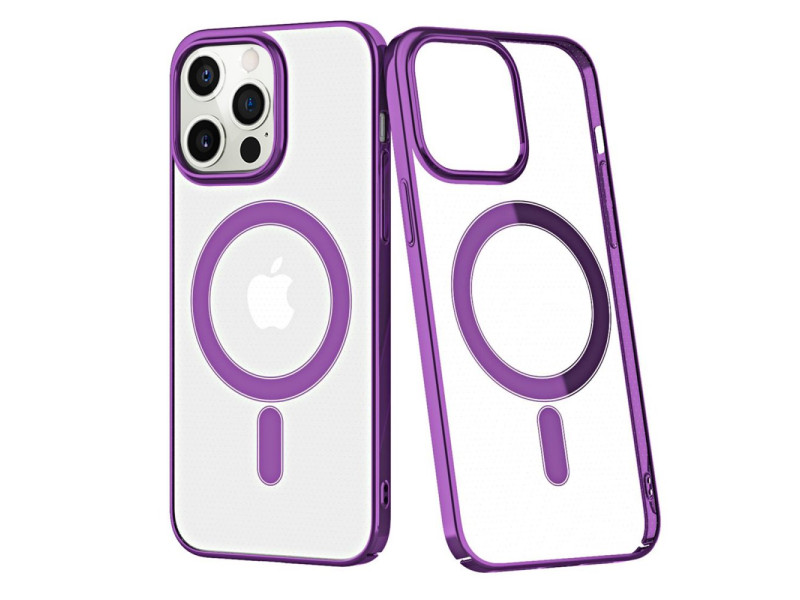 Newface iPhone 12 Pro Max Kılıf Element Magneticsafe Sert Kapak - Derin Mor