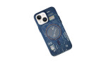 Newface iPhone 13 Kılıf Fosforlu Metal Slim Magneticsafe Kapak - Mavi