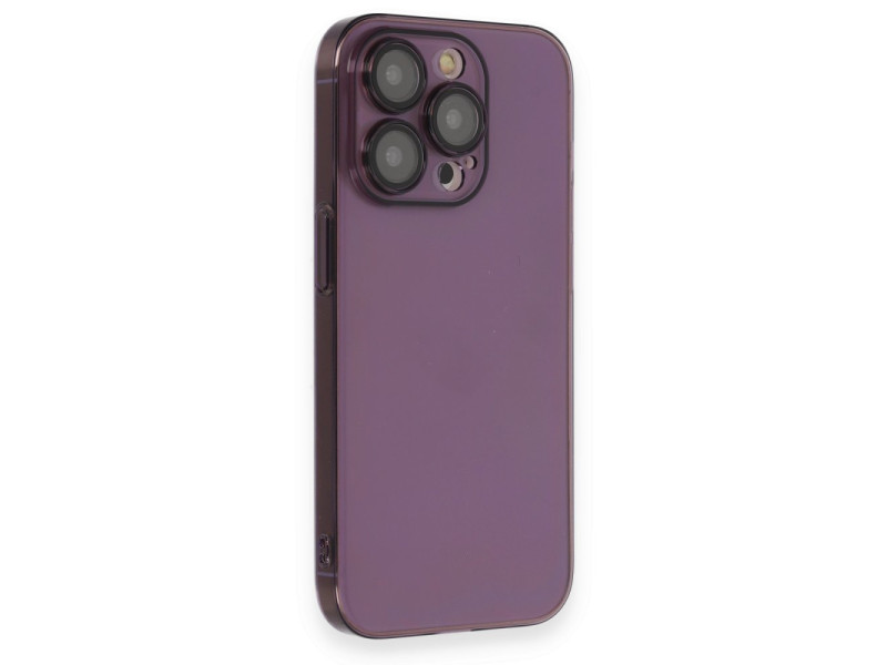 Newface iPhone 13 Pro Kılıf Armada Lensli Kapak - Derin Mor