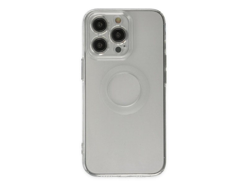 Newface iPhone 13 Pro Kılıf Santa Lens Silikon - Şeffaf