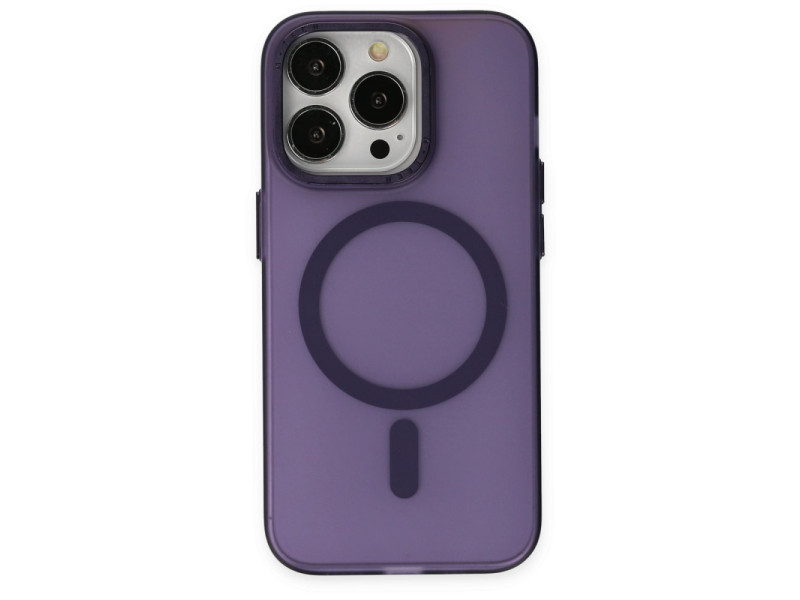 Newface iPhone 13 Pro Max Kılıf Lodos Magneticsafe Mat Kapak - Mor