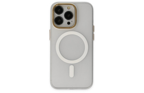 Newface iPhone 13 Pro Max Kılıf Lodos Magneticsafe Mat Kapak - Şeffaf