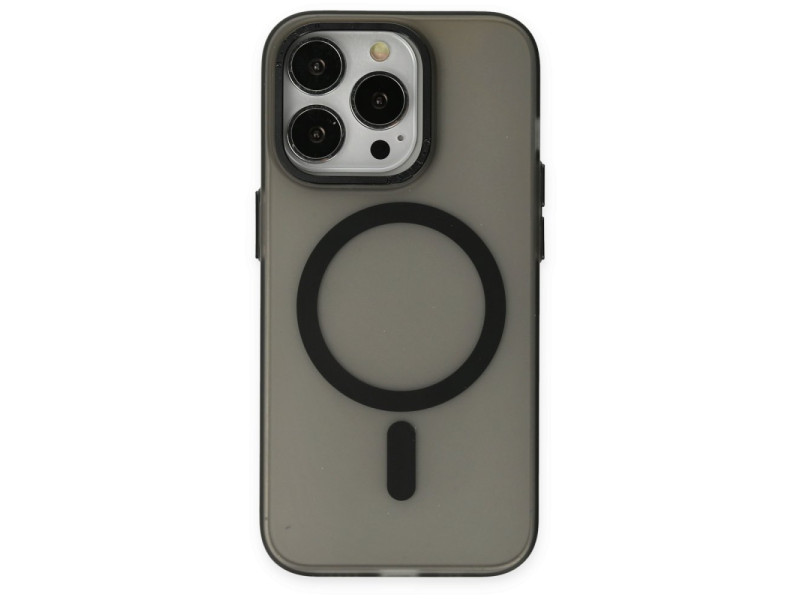 Newface iPhone 13 Pro Max Kılıf Lodos Magneticsafe Mat Kapak - Siyah