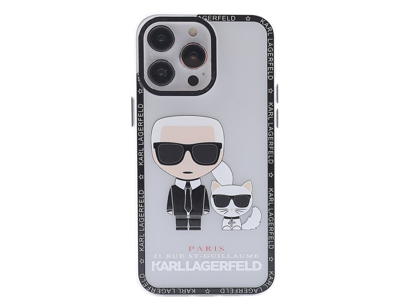 Newface iPhone 13 Pro Max Kılıf Prada Desenli Kapak - Prada Şeffaf - 1