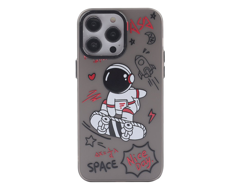 Newface iPhone 13 Pro Max Kılıf Prada Desenli Kapak - Prada Siyah - 1