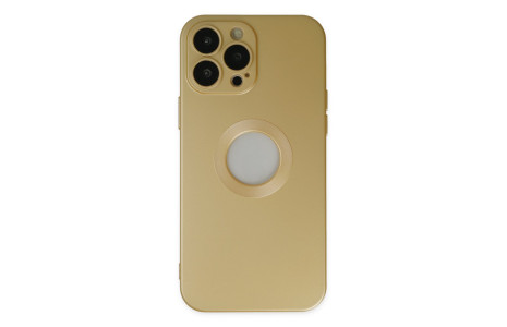Newface iPhone 13 Pro Max Kılıf Vamos Lens Silikon - Gold