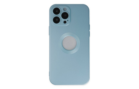 Newface iPhone 13 Pro Max Kılıf Vamos Lens Silikon - Mavi
