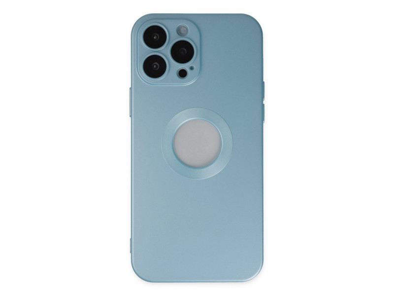 Newface iPhone 13 Pro Max Kılıf Vamos Lens Silikon - Mavi