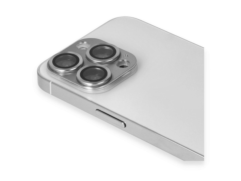 Newface iPhone 13 Pro Pers Alüminyum Kamera Lens - Gümüş