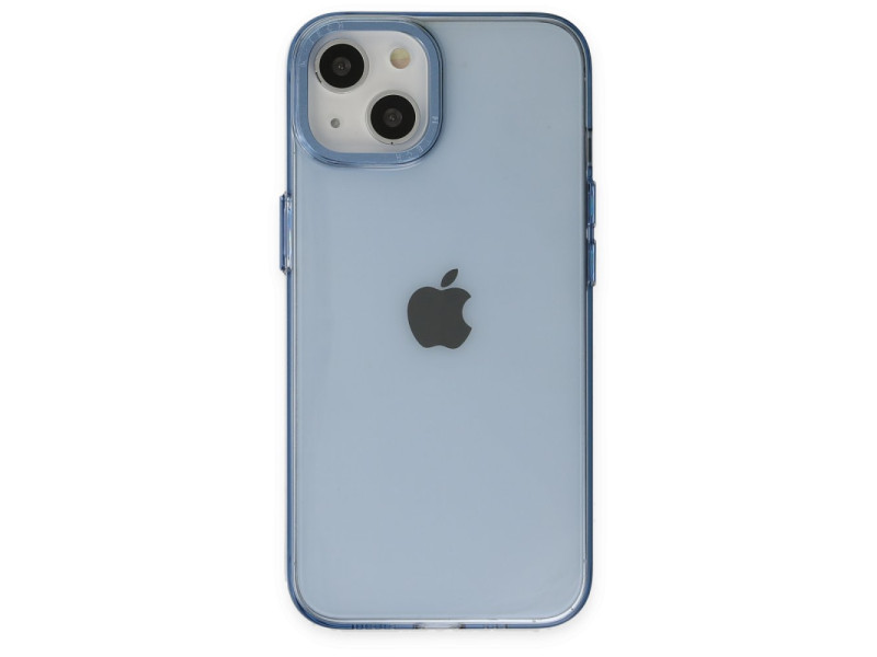 Newface iPhone 14 Kılıf Anka PC Sert Metal Kapak - Mavi