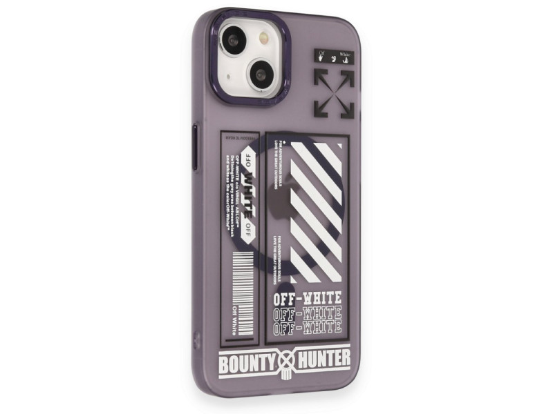 Newface iPhone 14 Kılıf Apollo Magneticsafe Desenli Kapak - Apollo Mor - 1