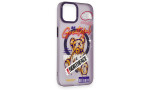 Newface iPhone 14 Kılıf Apollo Magneticsafe Desenli Kapak - Apollo Mor - 2