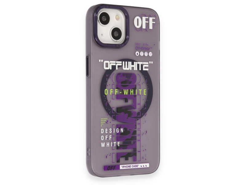 Newface iPhone 14 Kılıf Apollo Magneticsafe Desenli Kapak - Apollo Mor - 3