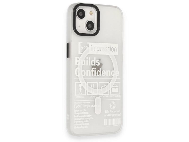 Newface iPhone 14 Kılıf Apollo Magneticsafe Desenli Kapak - Apollo Şeffaf - 4
