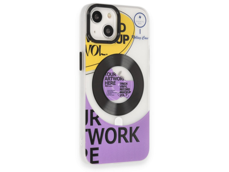 Newface iPhone 14 Kılıf Apollo Magneticsafe Desenli Kapak - Apollo Şeffaf - 6