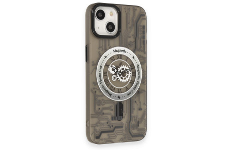 Newface iPhone 14 Kılıf Apollo Magneticsafe Desenli Kapak - Apollo Siyah - 1