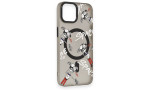 Newface iPhone 14 Kılıf Apollo Magneticsafe Desenli Kapak - Apollo Siyah - 3