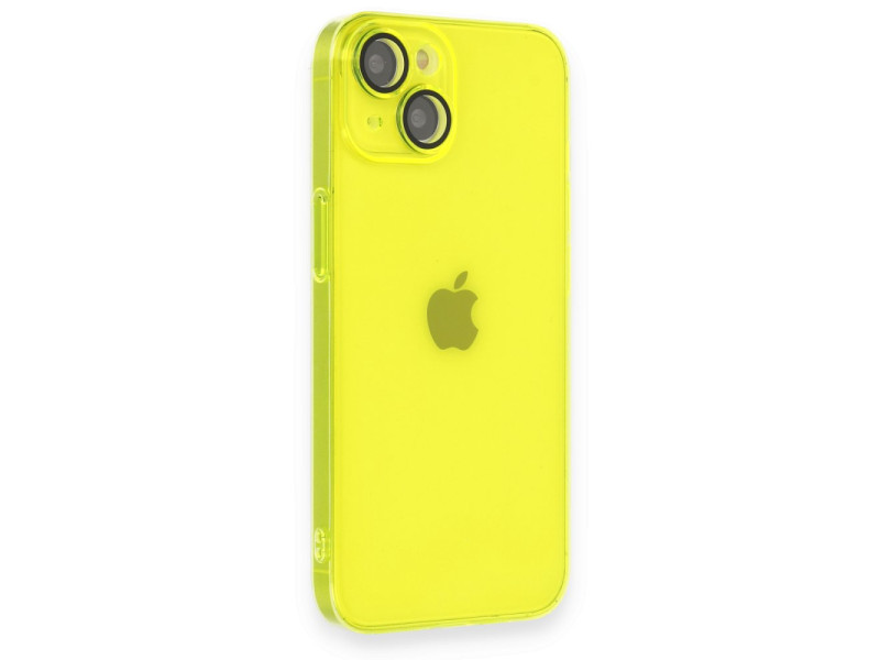 Newface iPhone 14 Kılıf Armada Lensli Kapak - Sarı
