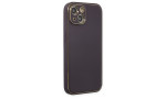 Newface iPhone 14 Kılıf Coco Deri Silikon Kapak - Derin Mor