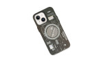 Newface iPhone 14 Kılıf Fosforlu Metal Slim Magneticsafe Kapak - Siyah