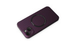 Newface iPhone 14 Kılıf Jack Magneticsafe Lens Silikon - Mürdüm
