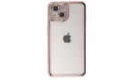 Newface iPhone 14 Kılıf Joke Taşlı Silikon - Pembe