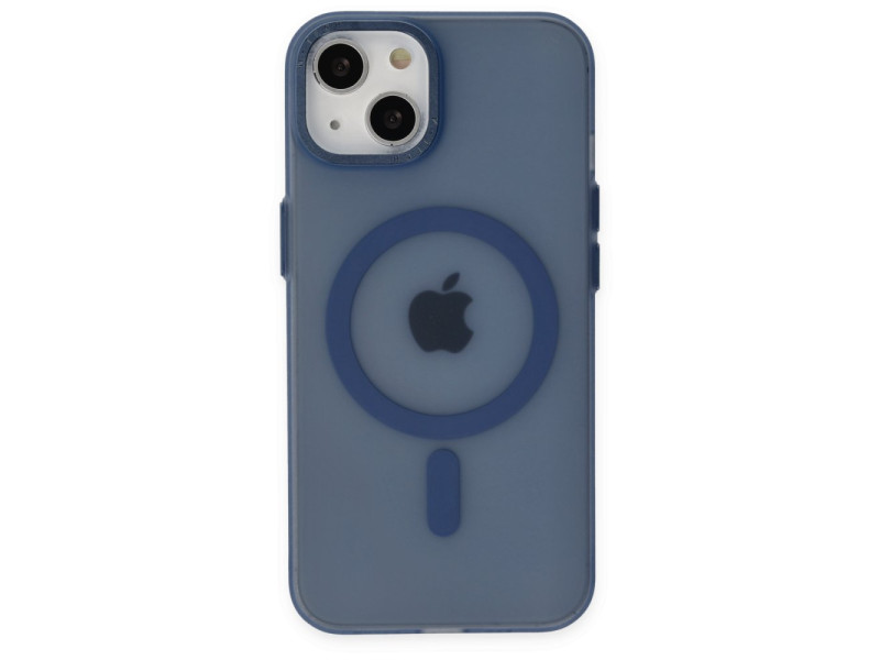 Newface iPhone 14 Kılıf Lodos Magneticsafe Mat Kapak - Mavi