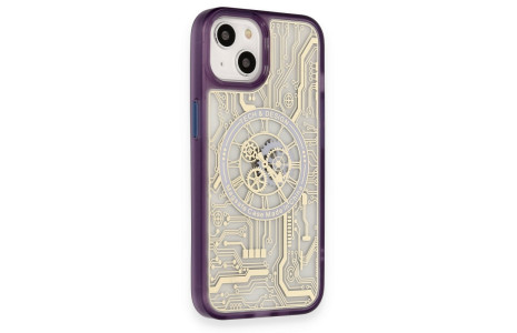Newface iPhone 14 Kılıf Magic Magneticsafe Silikon - Derin Mor