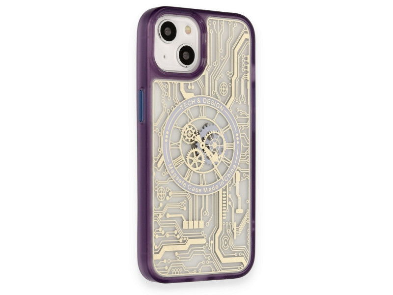 Newface iPhone 14 Kılıf Magic Magneticsafe Silikon - Derin Mor