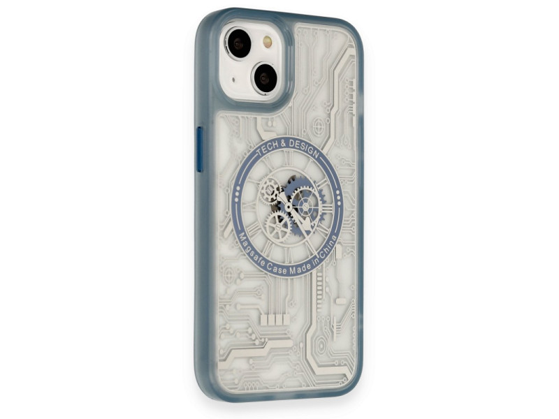 Newface iPhone 14 Kılıf Magic Magneticsafe Silikon - Sierra Blue