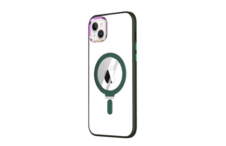 Newface iPhone 14 Kılıf Mudo Magneticsafe Standlı Kapak - Köknar Yeşili