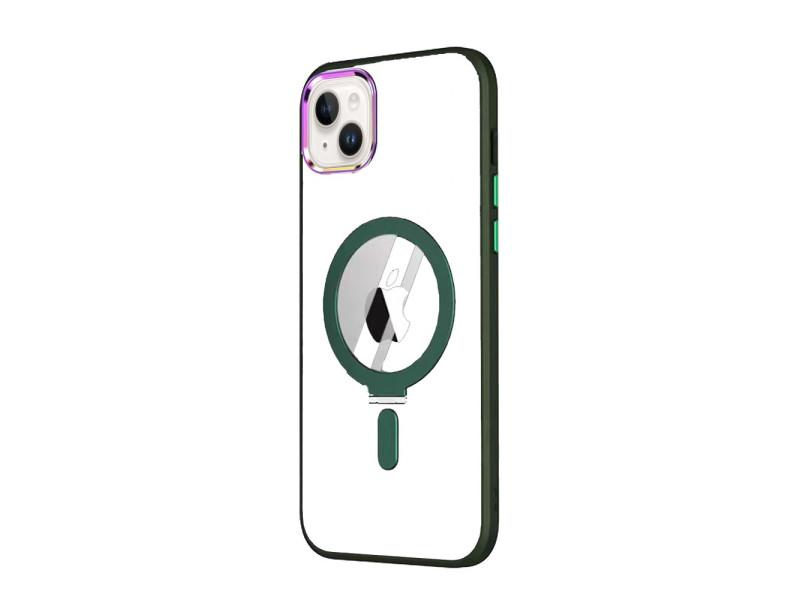 Newface iPhone 14 Kılıf Mudo Magneticsafe Standlı Kapak - Köknar Yeşili