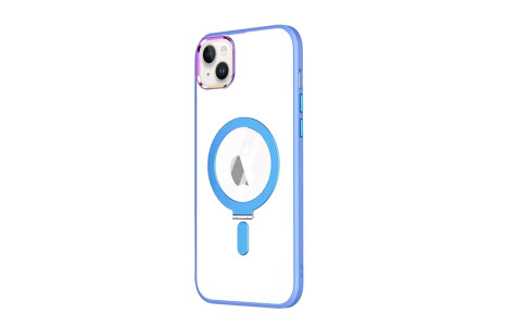 Newface iPhone 14 Kılıf Mudo Magneticsafe Standlı Kapak - Sierra Blue