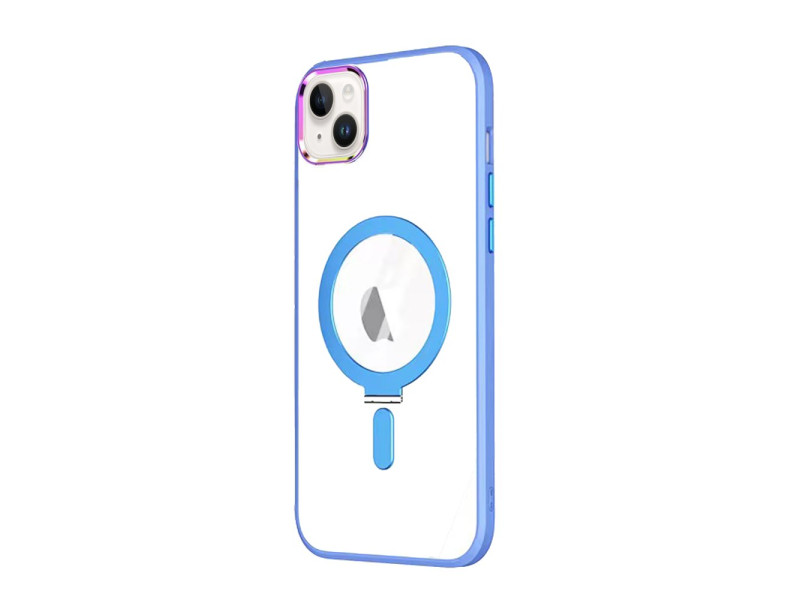 Newface iPhone 14 Kılıf Mudo Magneticsafe Standlı Kapak - Sierra Blue