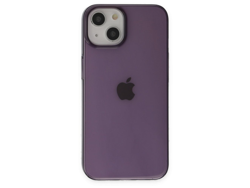 Newface iPhone 14 Kılıf Pc Sert Şeffaf Kapak - Mor