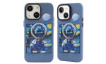 Newface iPhone 14 Kılıf Prada Desenli Kapak - Prada Mavi - 1