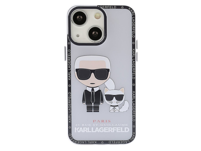 Newface iPhone 14 Kılıf Prada Desenli Kapak - Prada Şeffaf - 1