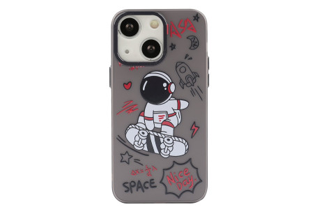 Newface iPhone 14 Kılıf Prada Desenli Kapak - Prada Siyah - 1