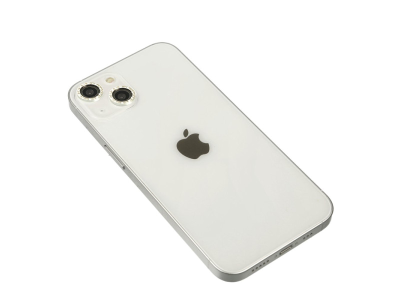 Newface iPhone 14 Plus Diamond Kamera Lens - Gümüş