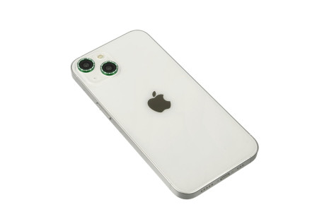 Newface iPhone 14 Plus Diamond Kamera Lens - Yeşil