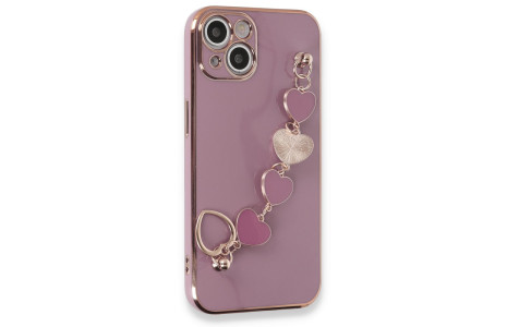 Newface iPhone 14 Plus Kılıf Esila Silikon - Mor