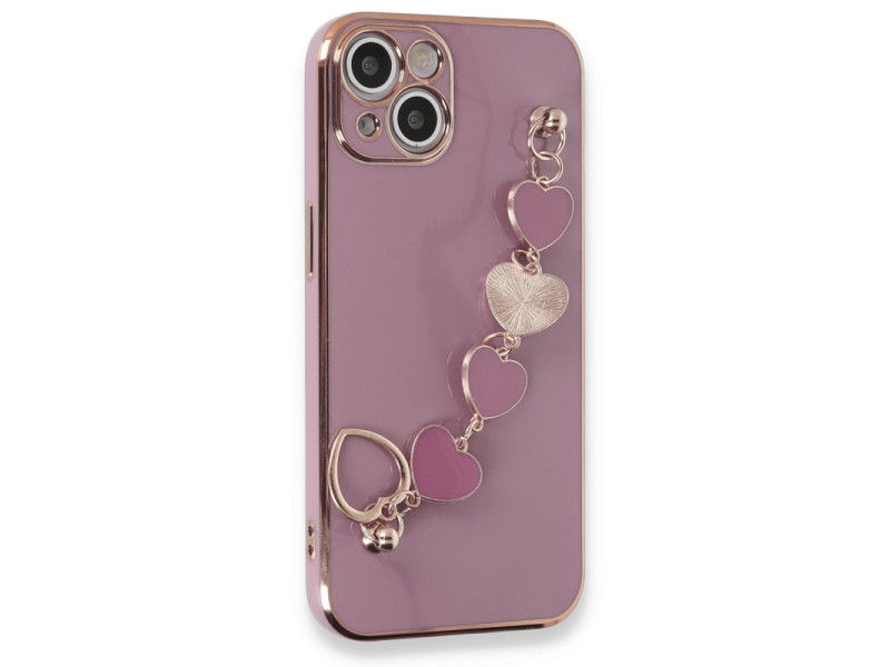 Newface iPhone 14 Plus Kılıf Esila Silikon - Mor