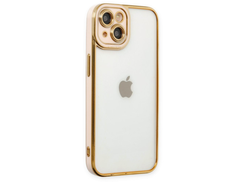 Newface iPhone 14 Plus Kılıf Liva Lens Silikon - Pudra