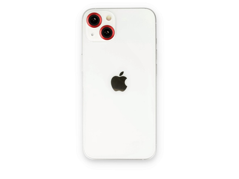 Newface iPhone 14 Plus Metal Kamera Lens - Kırmızı