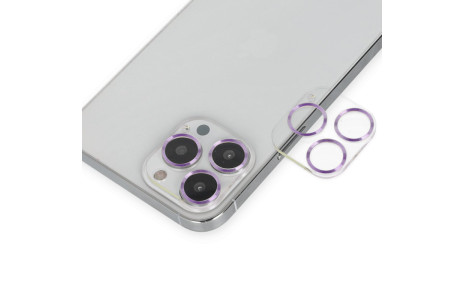 Newface iPhone 14 Pro Band Metal Kamera Lens - Mor