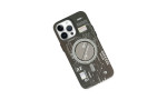 Newface iPhone 14 Pro Kılıf Fosforlu Metal Slim Magneticsafe Kapak - Siyah