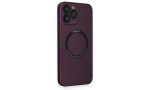 Newface iPhone 14 Pro Kılıf Jack Magneticsafe Lens Silikon - Mürdüm