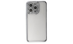 Newface iPhone 14 Pro Kılıf Joke Taşlı Silikon - Gümüş